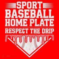 Baseball Home Plate Drip For Respect The Drip Ice Cream Santa Hat thumb 1