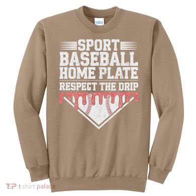 Baseball Home Plate Drip For Respect The Drip Ice Cream Sweatshirt