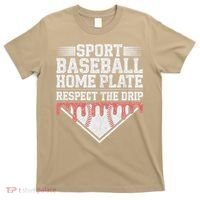 Baseball Home Plate Drip For Respect The Drip Ice Cream T-Shirt thumb 0