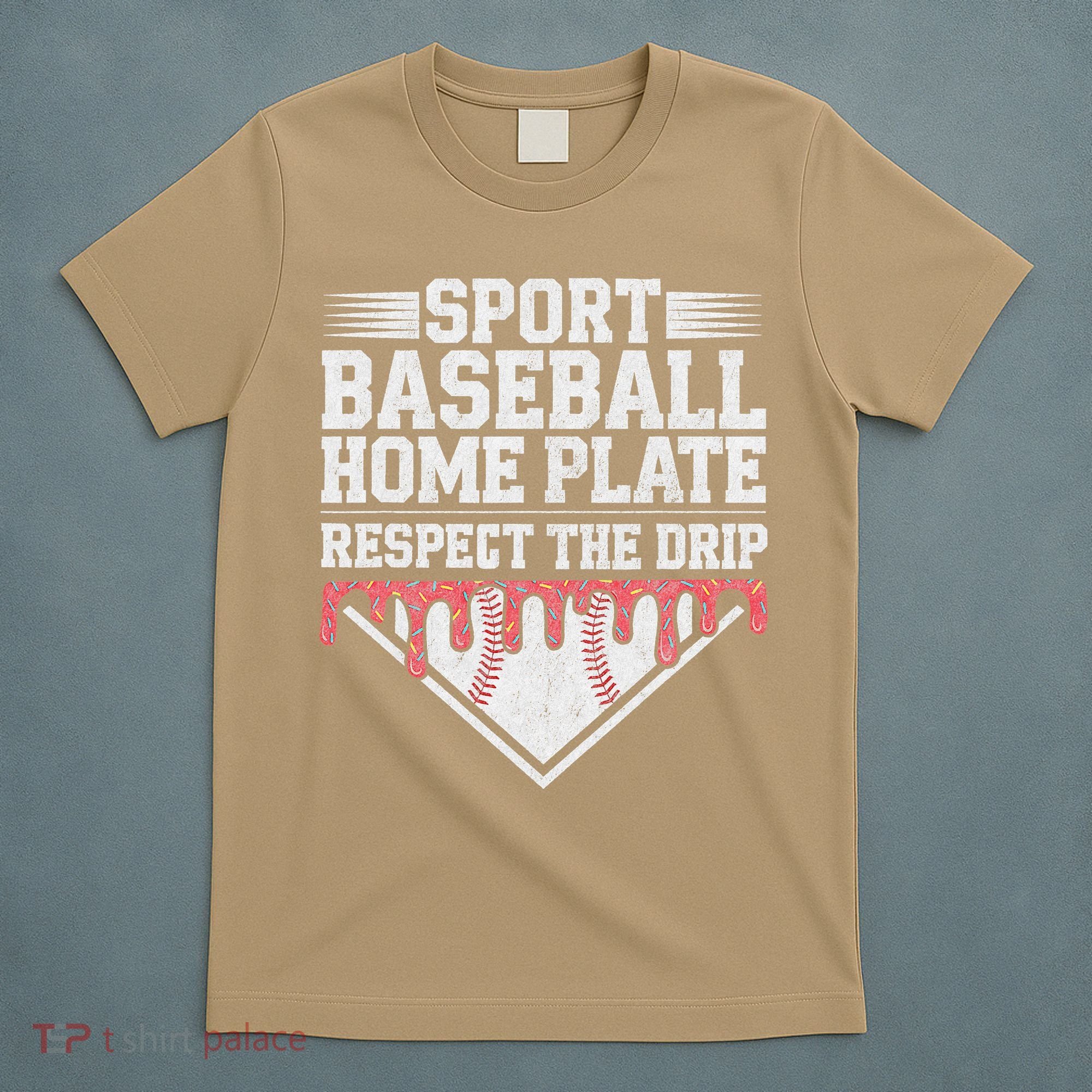 Baseball Home Plate Drip For Respect The Drip Ice Cream T-Shirt