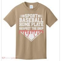 Baseball Home Plate Drip For Respect The Drip Ice Cream Kids T-Shirt thumb 0