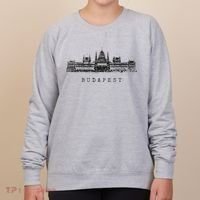 Budapest Hungarian Parliament Retro Skyline I Love Budapest Women's Sweatshirt thumb 0