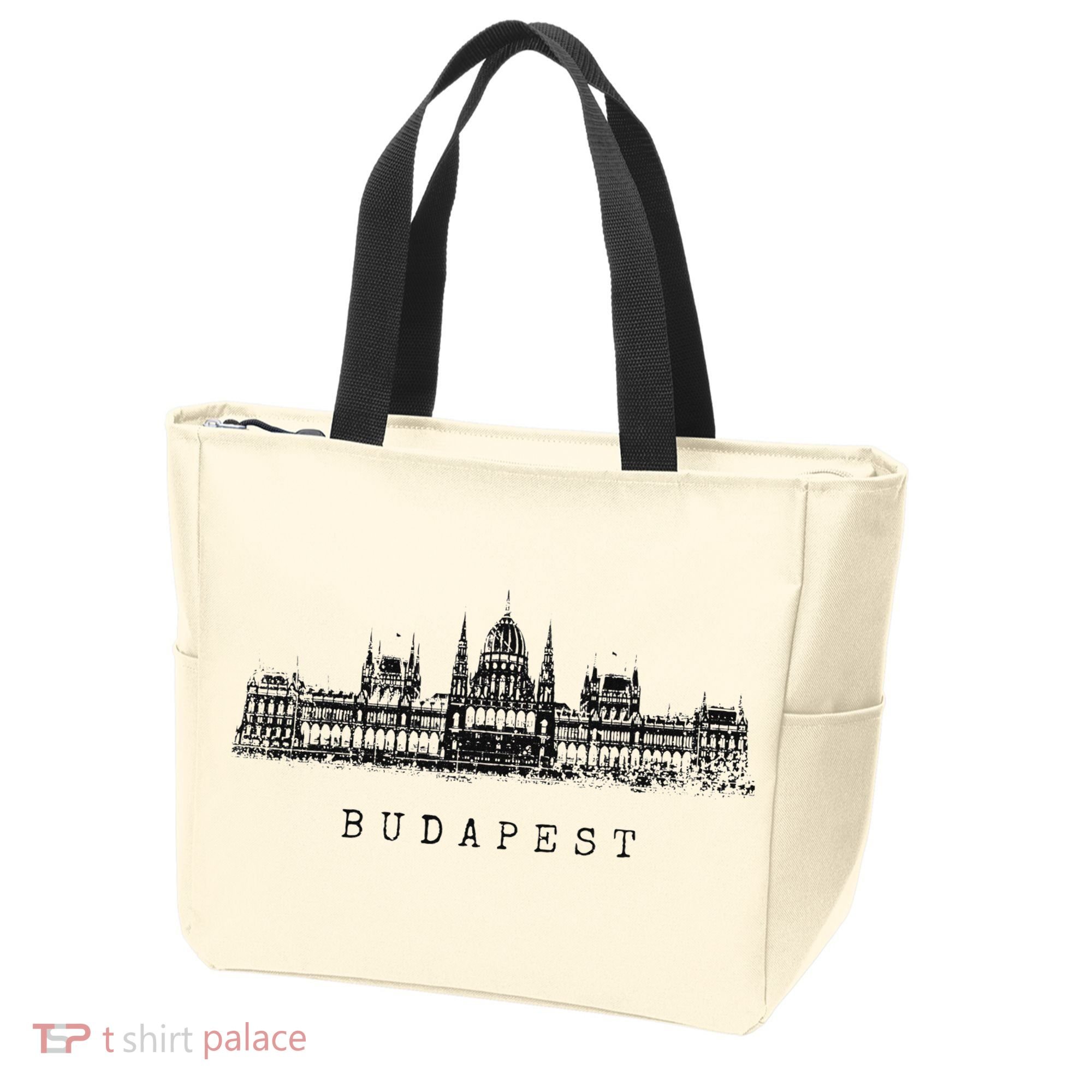 Budapest Hungarian Parliament Retro Skyline I Love Budapest Tote Bag