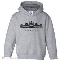 Budapest Hungarian Parliament Retro Skyline I Love Budapest Toddler Hoodie thumb 0