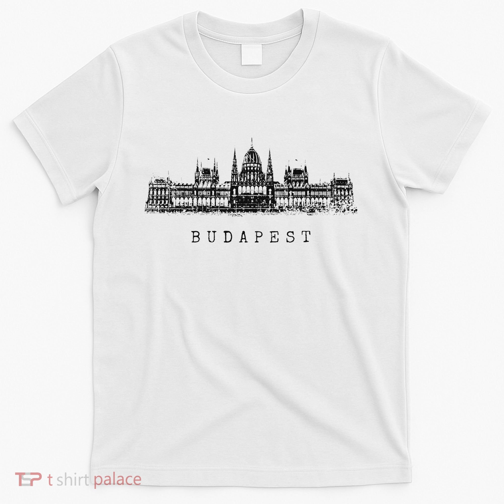 Budapest Hungarian Parliament Retro Skyline I Love Budapest T-Shirt