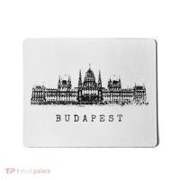 Budapest Hungarian Parliament Retro Skyline I Love Budapest Mousepad thumb 0