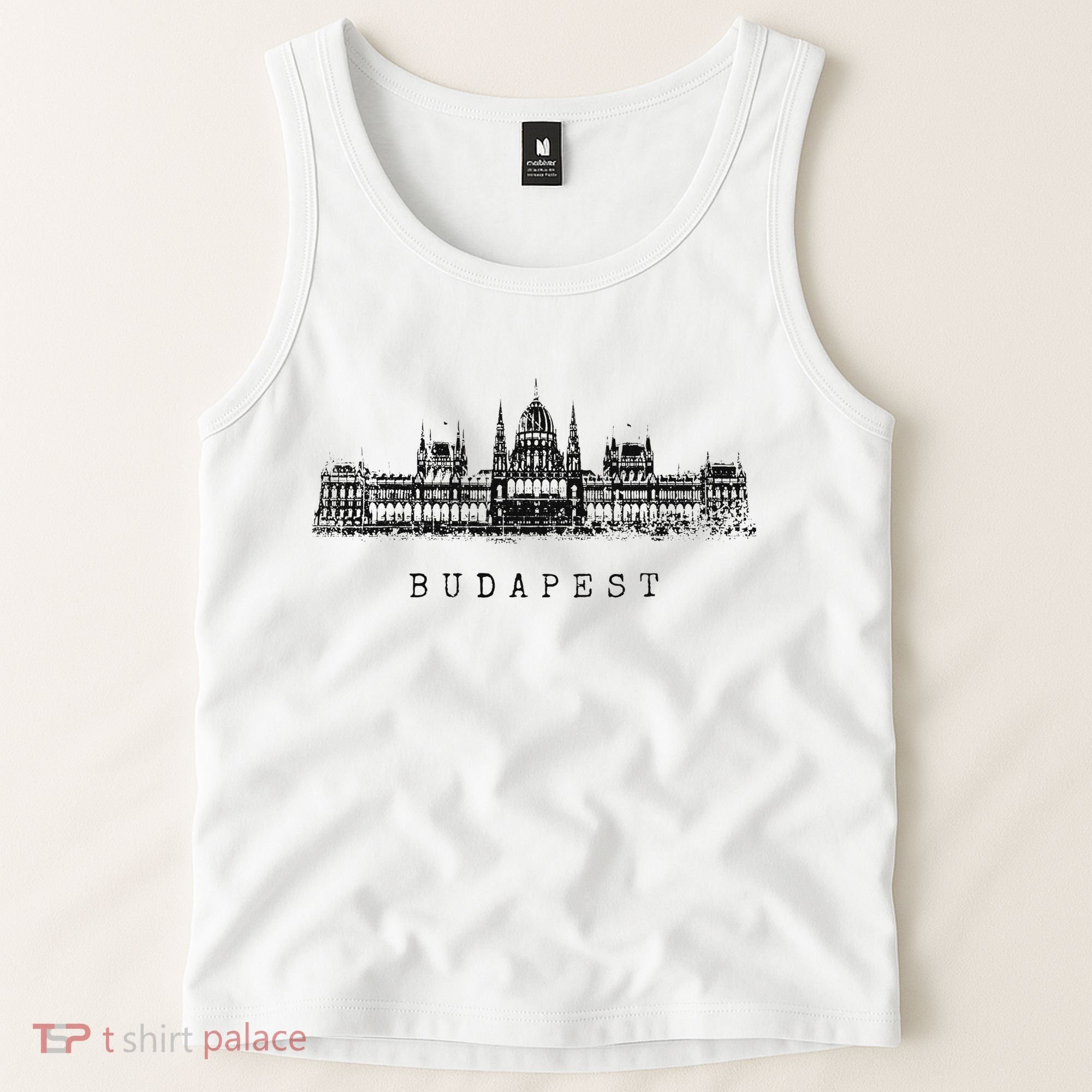 Budapest Hungarian Parliament Retro Skyline I Love Budapest Tank Top