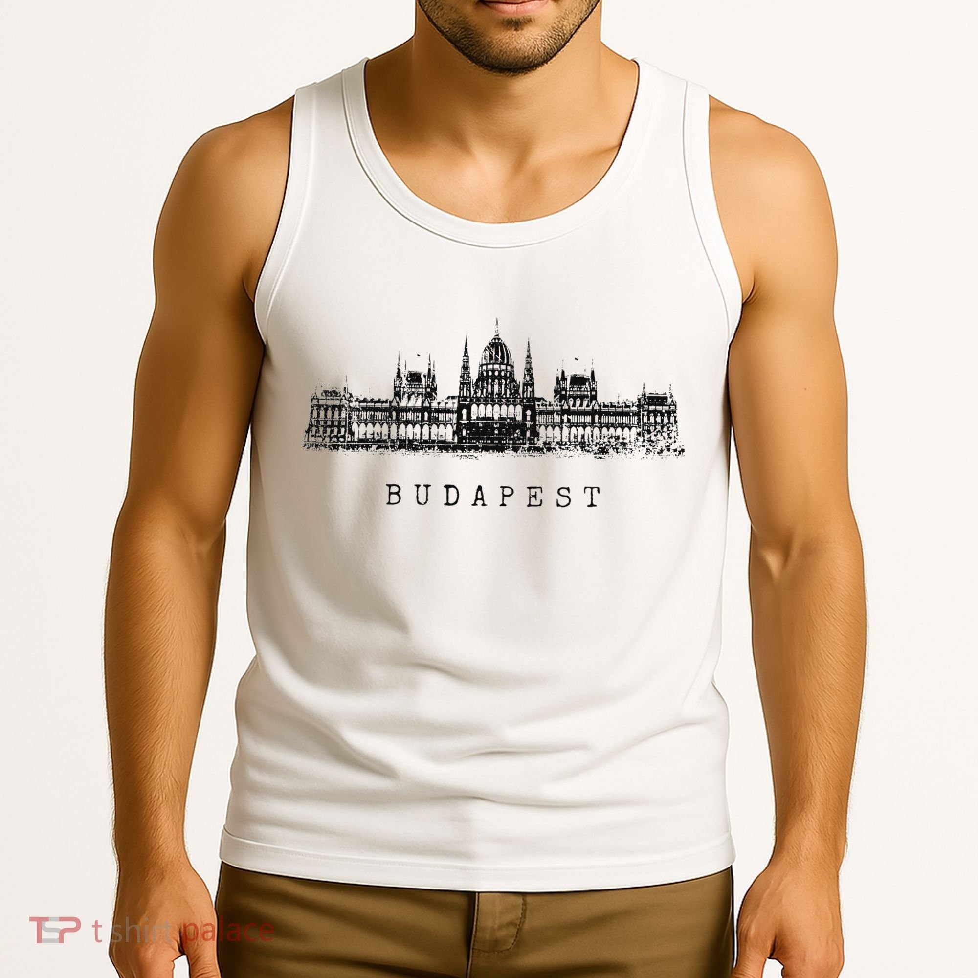 Budapest Hungarian Parliament Retro Skyline I Love Budapest Tank Top