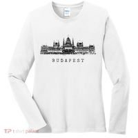 Budapest Hungarian Parliament Retro Skyline I Love Budapest Women's Long Sleeve Shirt thumb 0