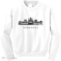 Budapest Hungarian Parliament Retro Skyline I Love Budapest Kids Sweatshirt thumb 0