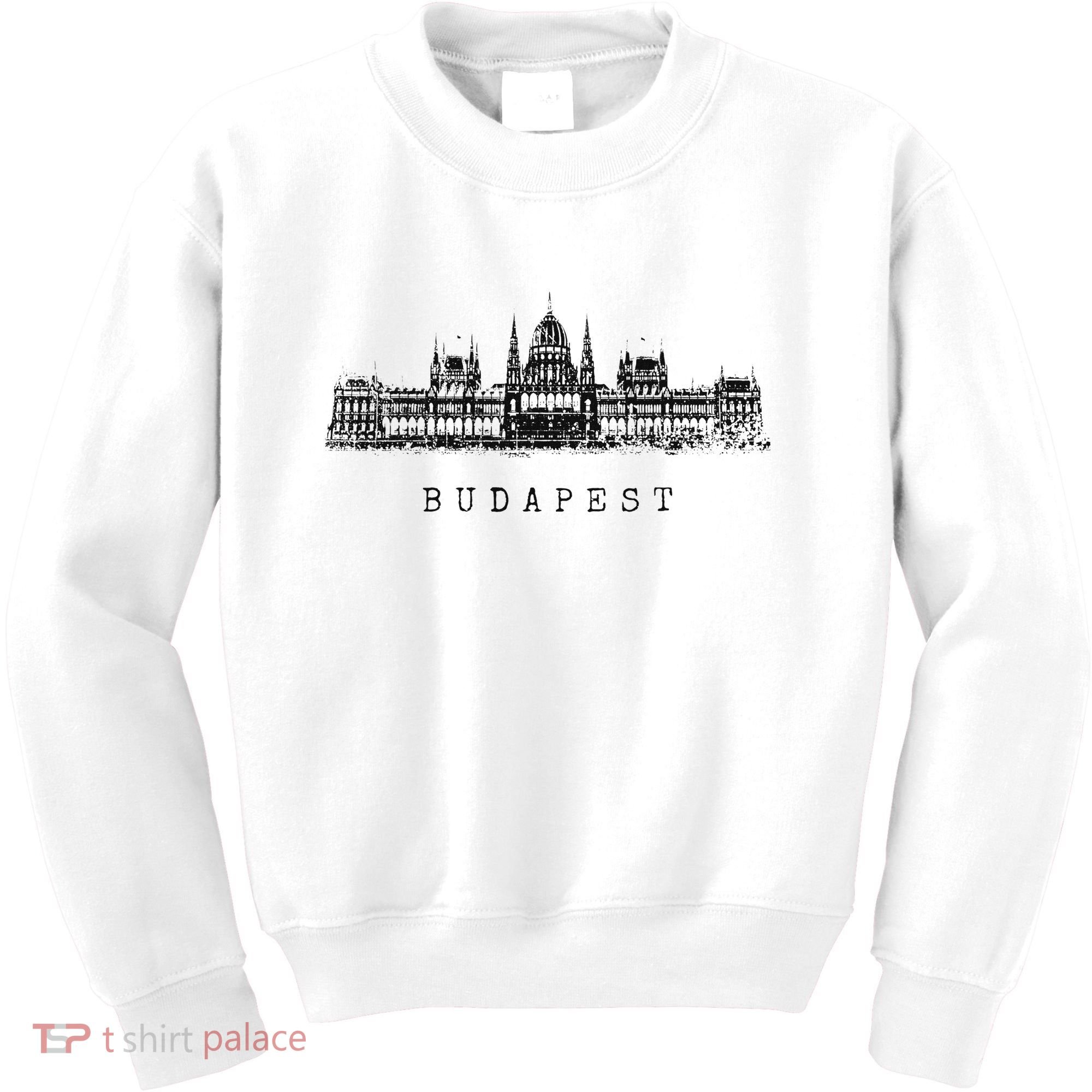 Budapest Hungarian Parliament Retro Skyline I Love Budapest Kids Sweatshirt