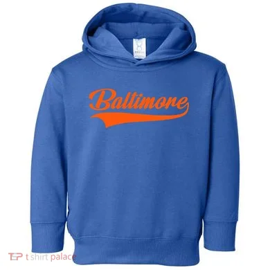Baltimore Hometown Pride Md Throwback Design Toddler Hoodie