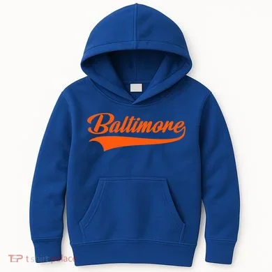 Baltimore Hometown Pride Md Throwback Design Kids Hoodie