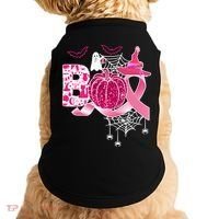 Boo Halloween Pumpkin Pink Ribbon Witch Ghost Breast Cancer Doggie Tank thumb 0