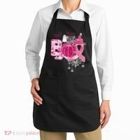 Boo Halloween Pumpkin Pink Ribbon Witch Ghost Breast Cancer Apron thumb 2