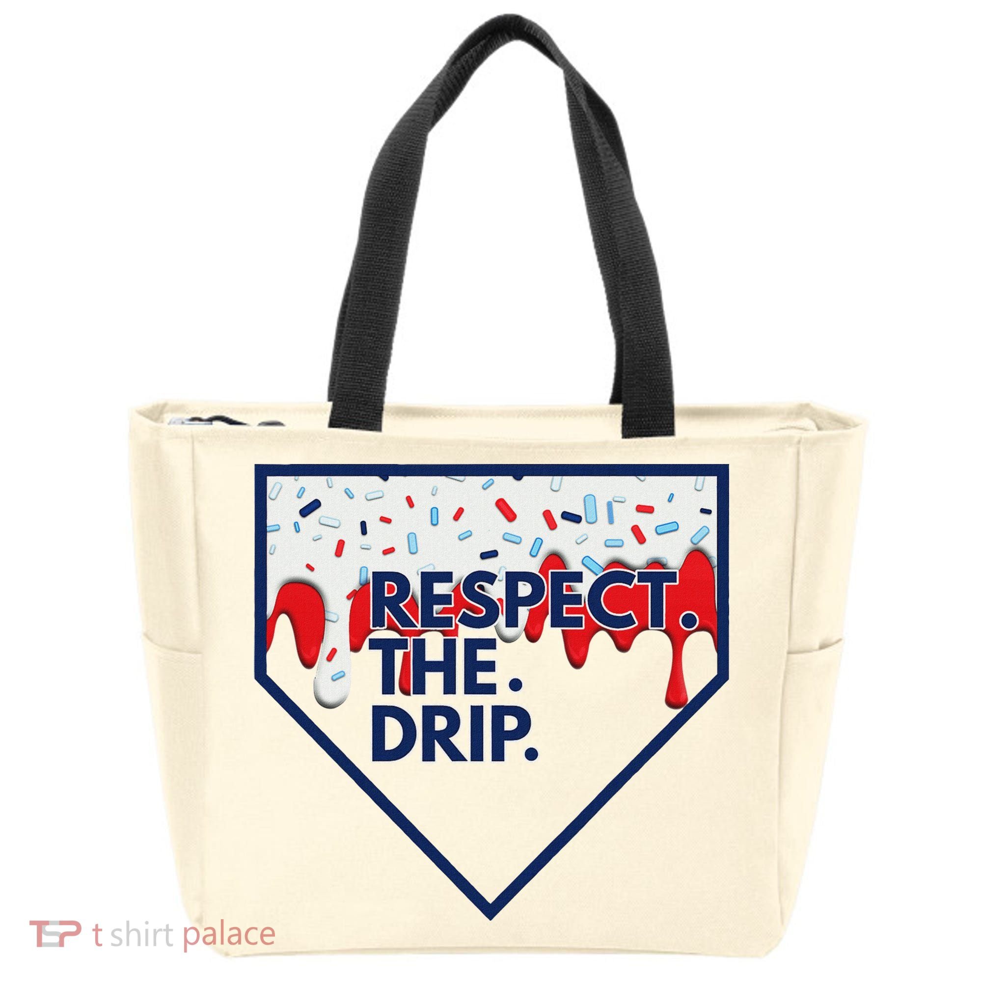 B.A.S.E.B.A.L.L Home Plate Drip For Ice Cream Spinkle Tote Bag