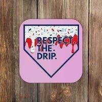 B.A.S.E.B.A.L.L Home Plate Drip For Ice Cream Spinkle Coaster thumb 0