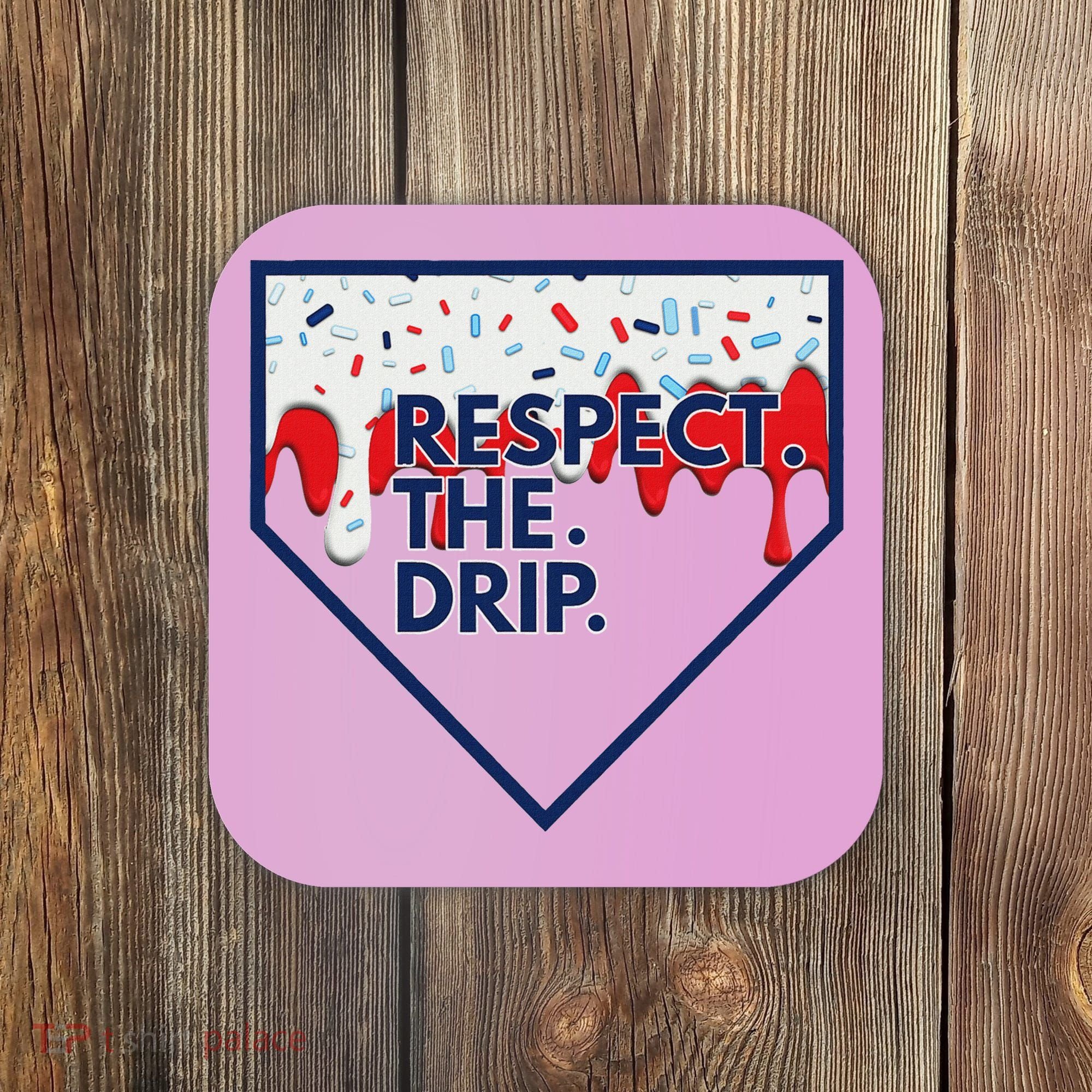 B.A.S.E.B.A.L.L Home Plate Drip For Ice Cream Spinkle Coaster