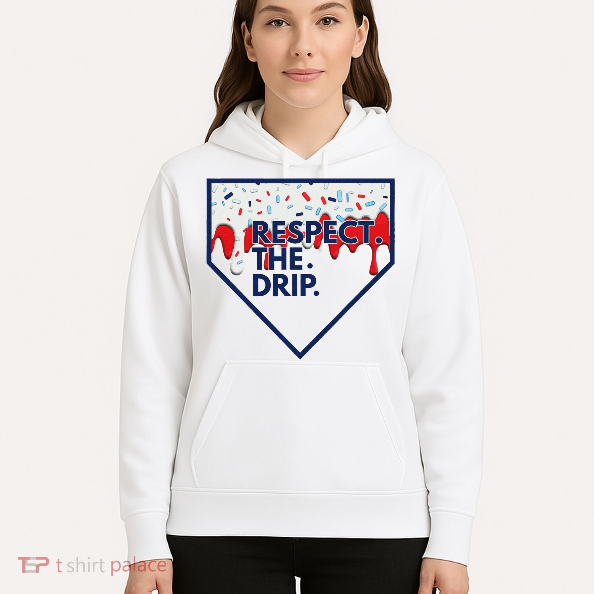 B.A.S.E.B.A.L.L Home Plate Drip For Ice Cream Spinkle Hoodie