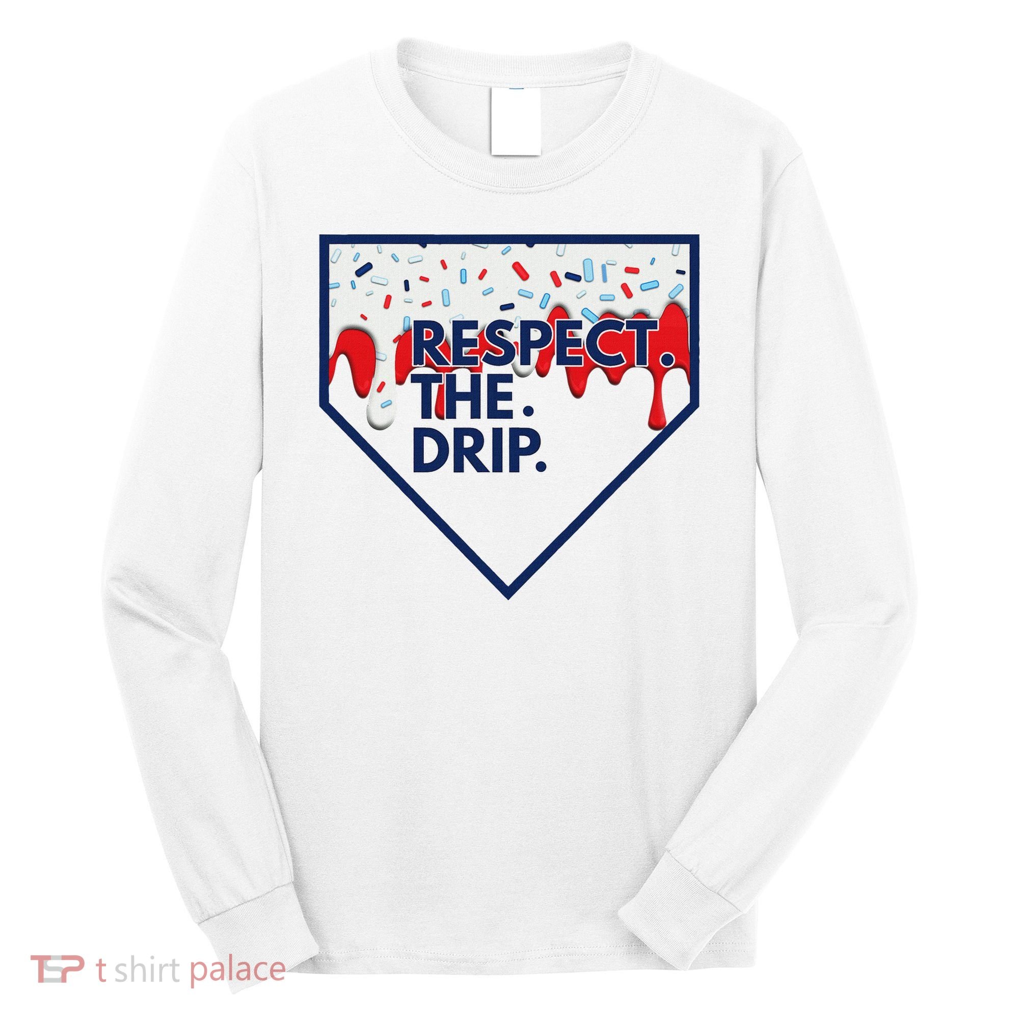 B.A.S.E.B.A.L.L Home Plate Drip For Ice Cream Spinkle Long Sleeve Shirt