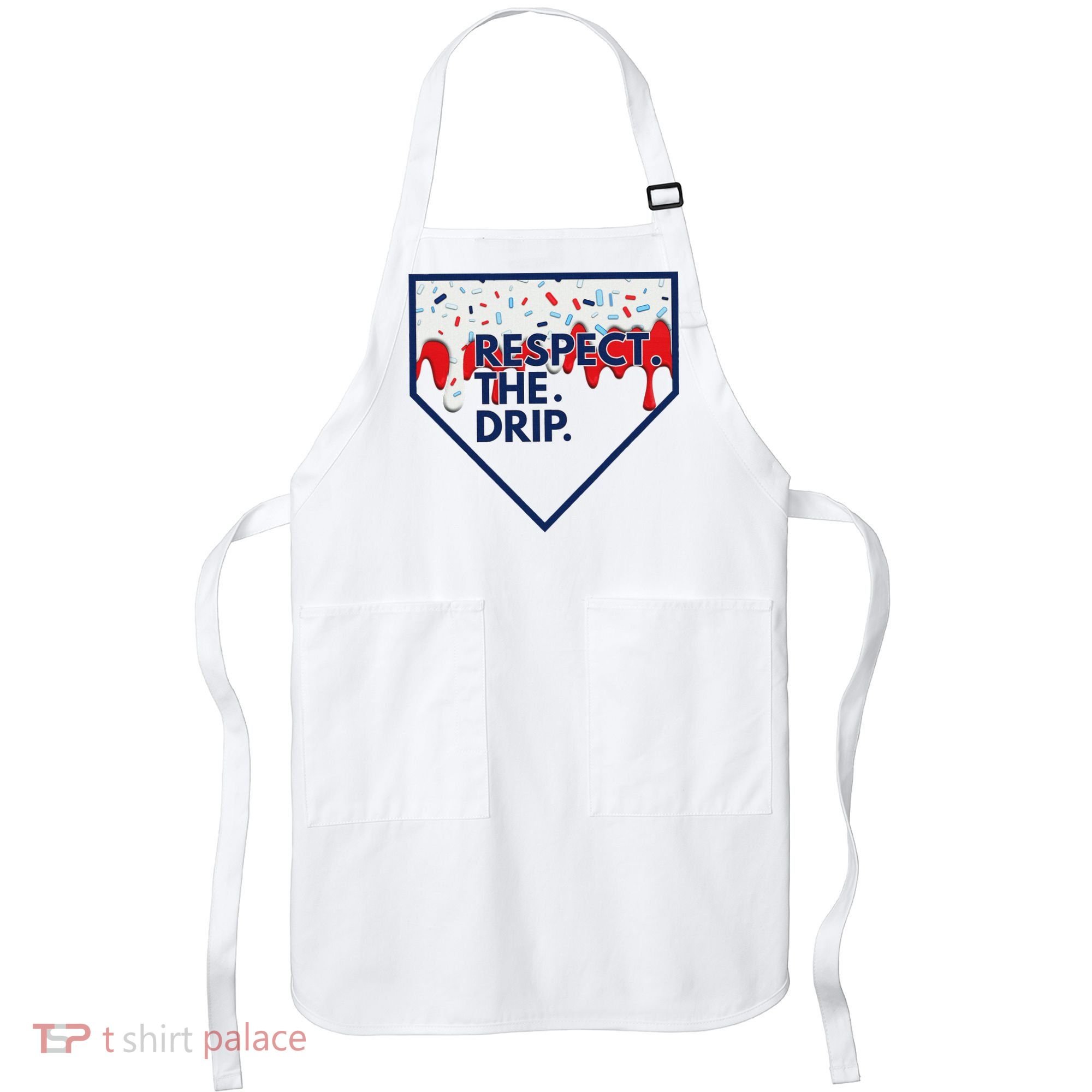 B.A.S.E.B.A.L.L Home Plate Drip For Ice Cream Spinkle Apron