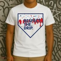 B.A.S.E.B.A.L.L Home Plate Drip For Ice Cream Spinkle T-Shirt thumb 3