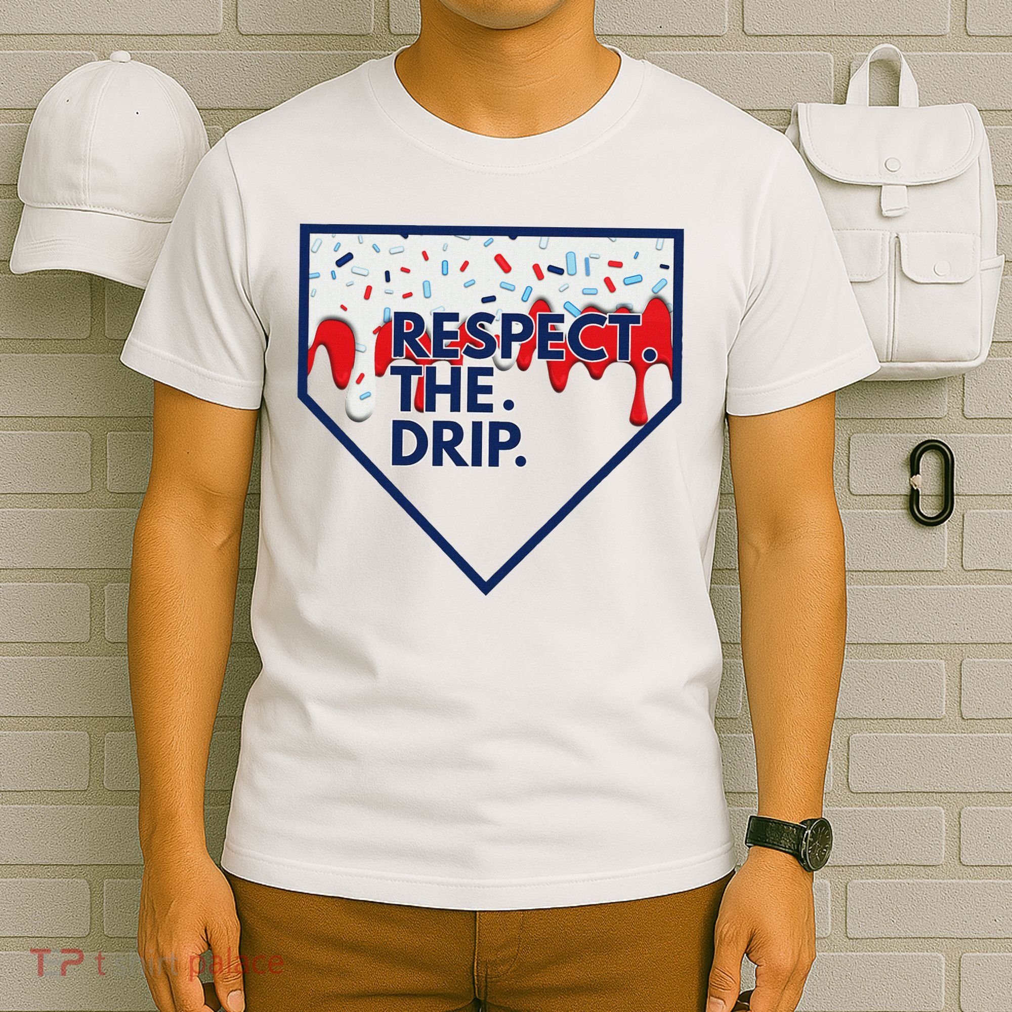 B.A.S.E.B.A.L.L Home Plate Drip For Ice Cream Spinkle T-Shirt