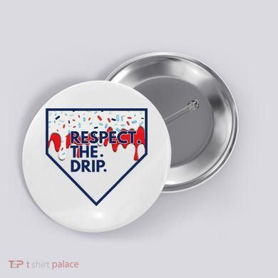 B.A.S.E.B.A.L.L Home Plate Drip For Ice Cream Spinkle Button