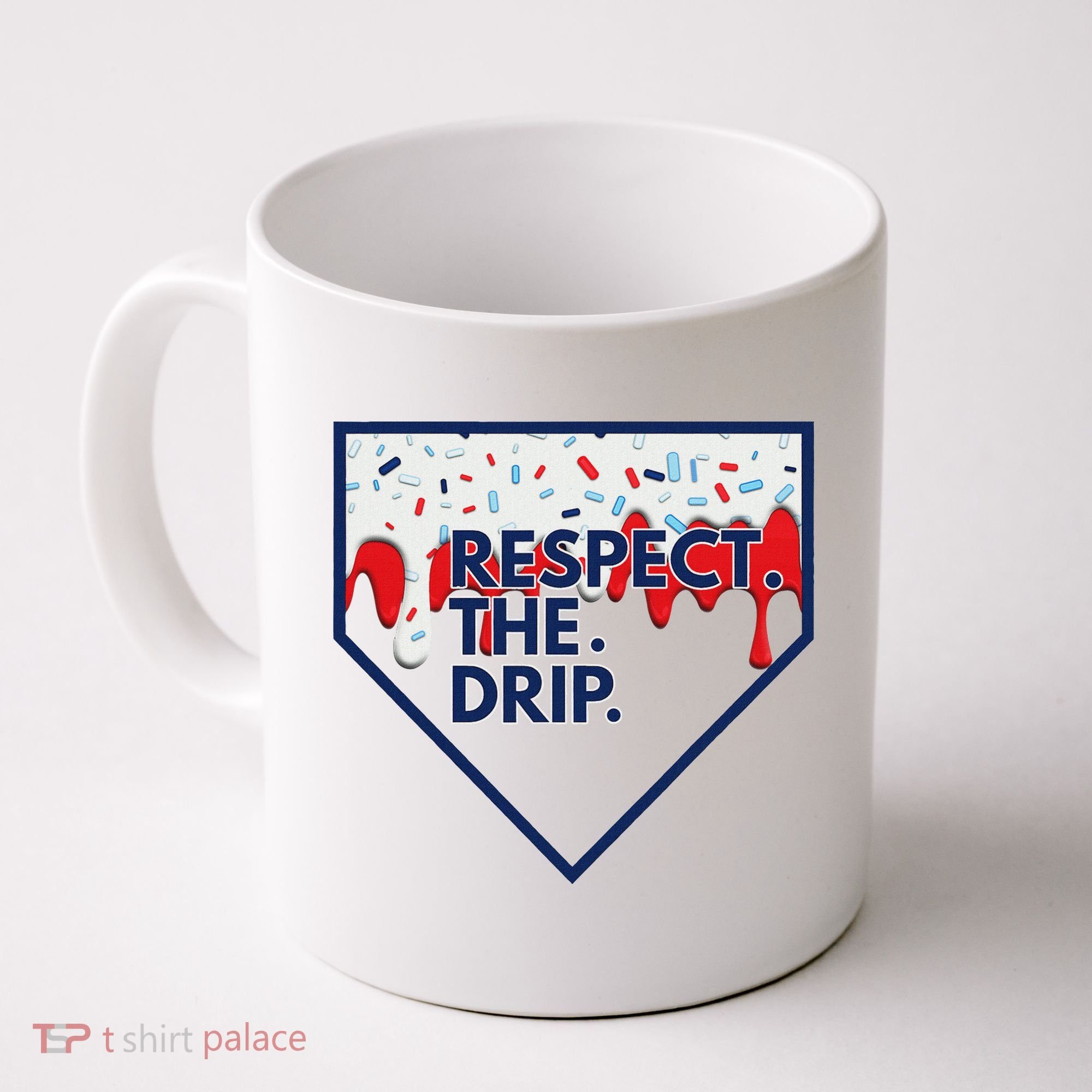 B.A.S.E.B.A.L.L Home Plate Drip For Ice Cream Spinkle Coffee Mug