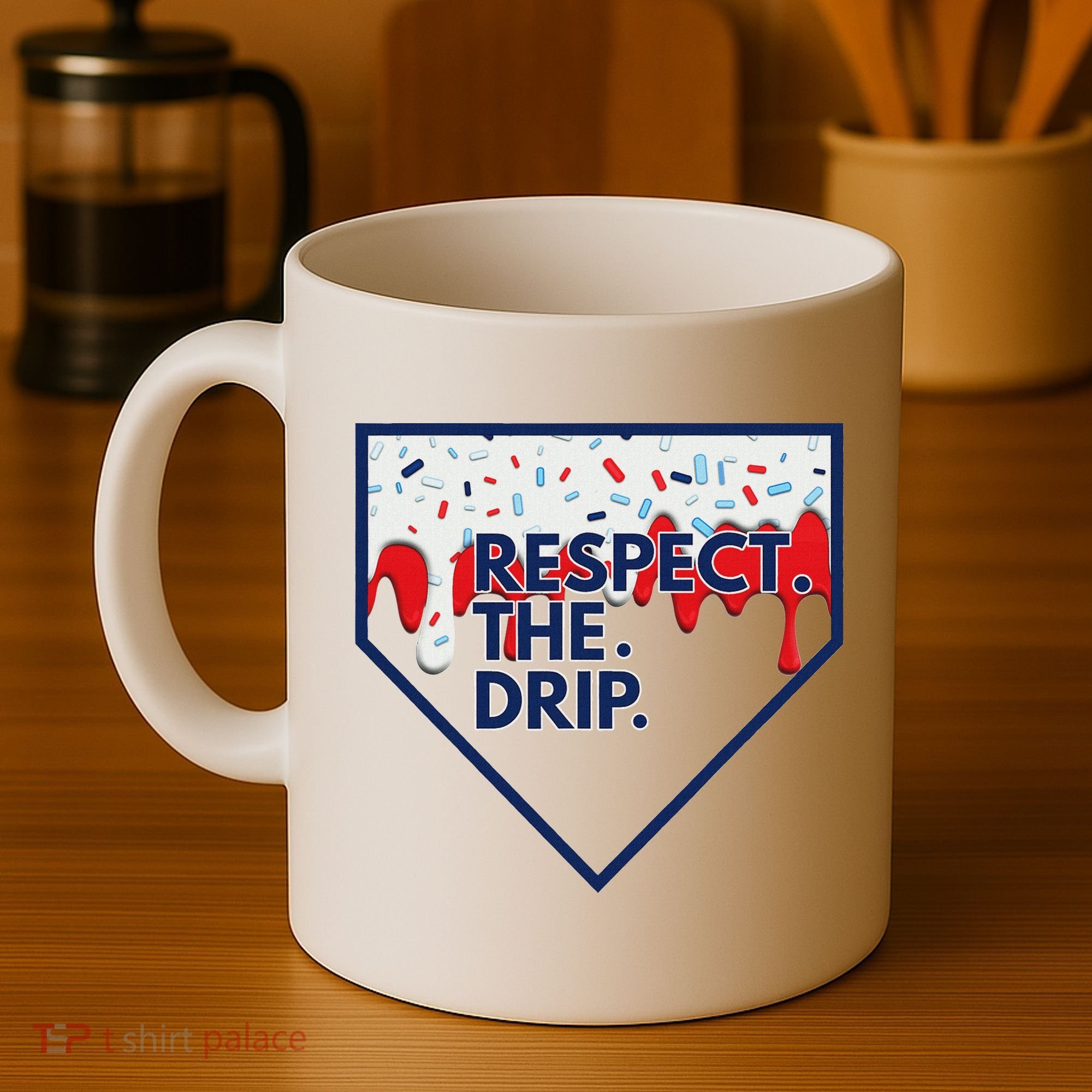 B.A.S.E.B.A.L.L Home Plate Drip For Ice Cream Spinkle Coffee Mug
