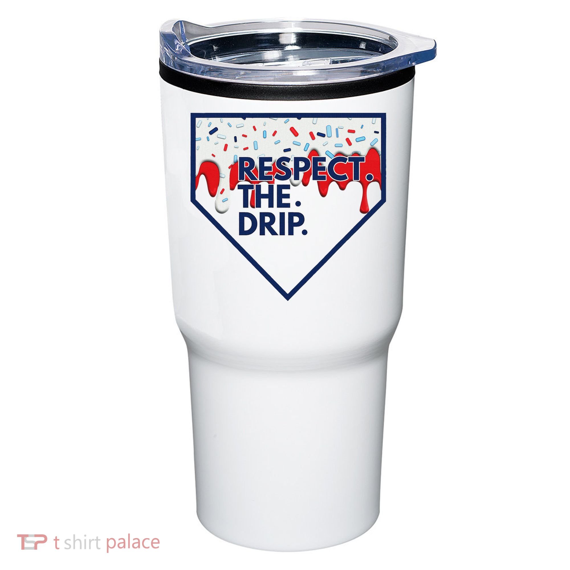 B.A.S.E.B.A.L.L Home Plate Drip For Ice Cream Spinkle Tumbler