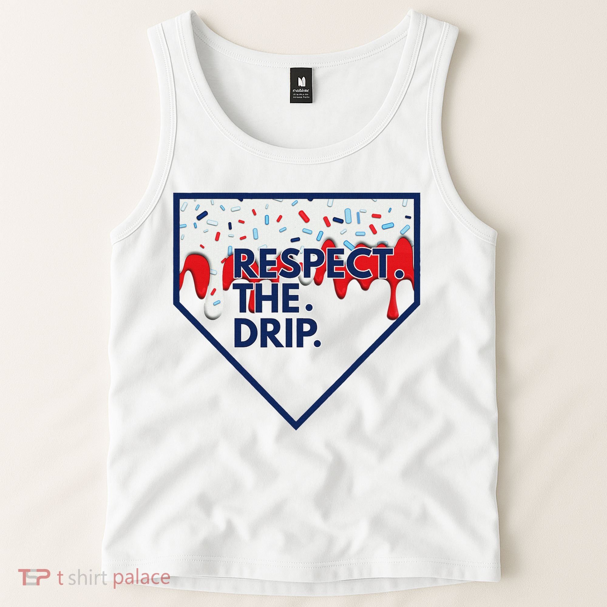 B.A.S.E.B.A.L.L Home Plate Drip For Ice Cream Spinkle Tank Top