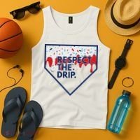 B.A.S.E.B.A.L.L Home Plate Drip For Ice Cream Spinkle Tank Top thumb 4