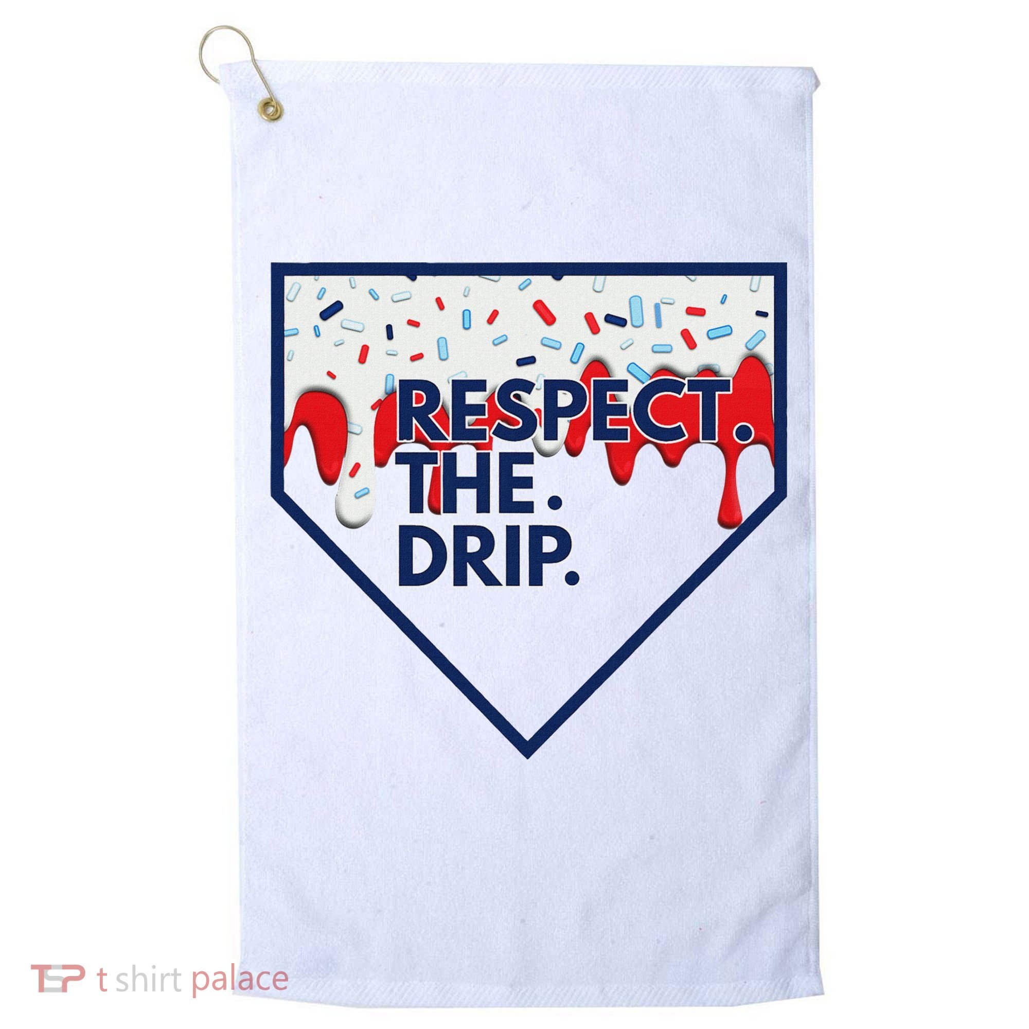 B.A.S.E.B.A.L.L Home Plate Drip For Ice Cream Spinkle Golf Towel