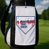B.A.S.E.B.A.L.L Home Plate Drip For Ice Cream Spinkle Golf Towel thumb 2