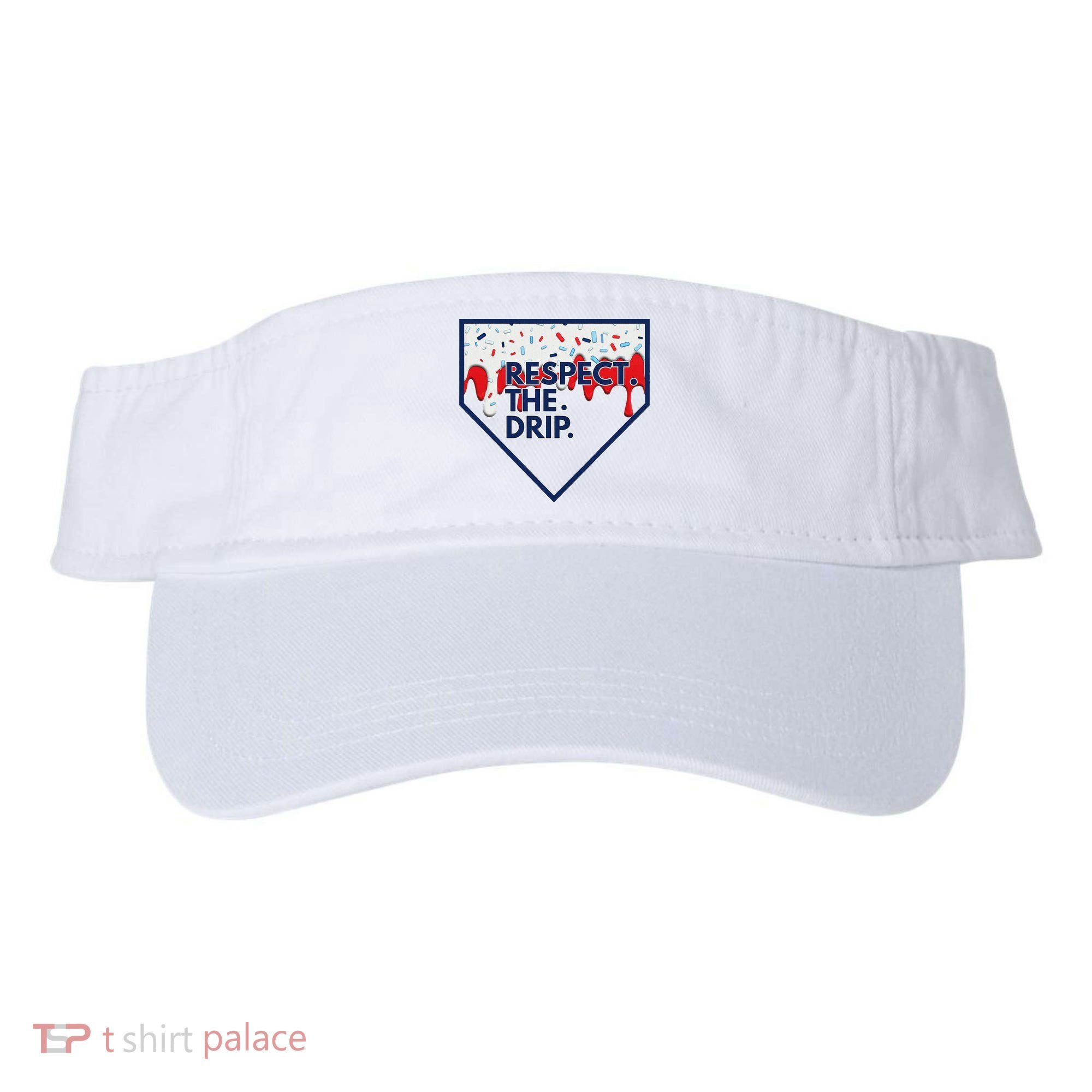 B.A.S.E.B.A.L.L Home Plate Drip For Ice Cream Spinkle Visor