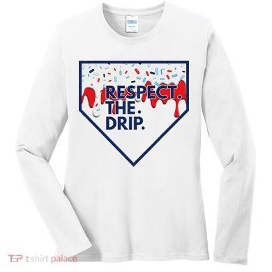 B.A.S.E.B.A.L.L Home Plate Drip For Ice Cream Spinkle Women's Long Sleeve Shirt
