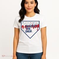 B.A.S.E.B.A.L.L Home Plate Drip For Ice Cream Spinkle Women's T-Shirt thumb 4