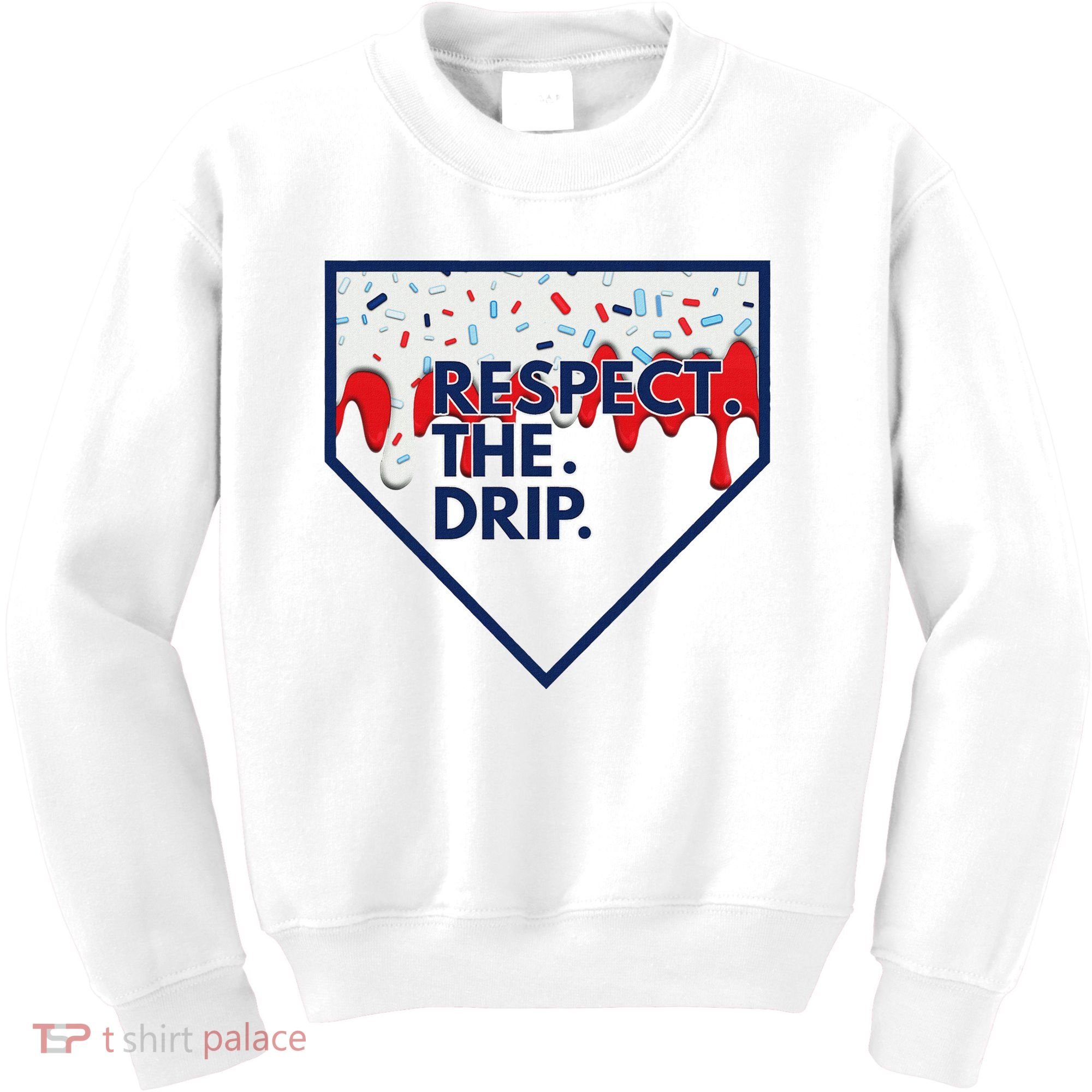 B.A.S.E.B.A.L.L Home Plate Drip For Ice Cream Spinkle Kids Sweatshirt