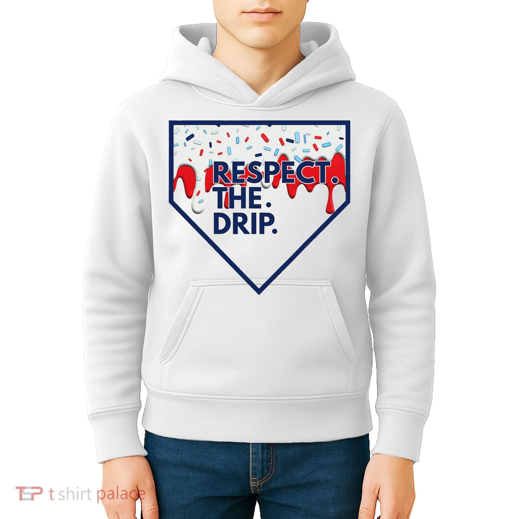 B.A.S.E.B.A.L.L Home Plate Drip For Ice Cream Spinkle Kids Hoodie
