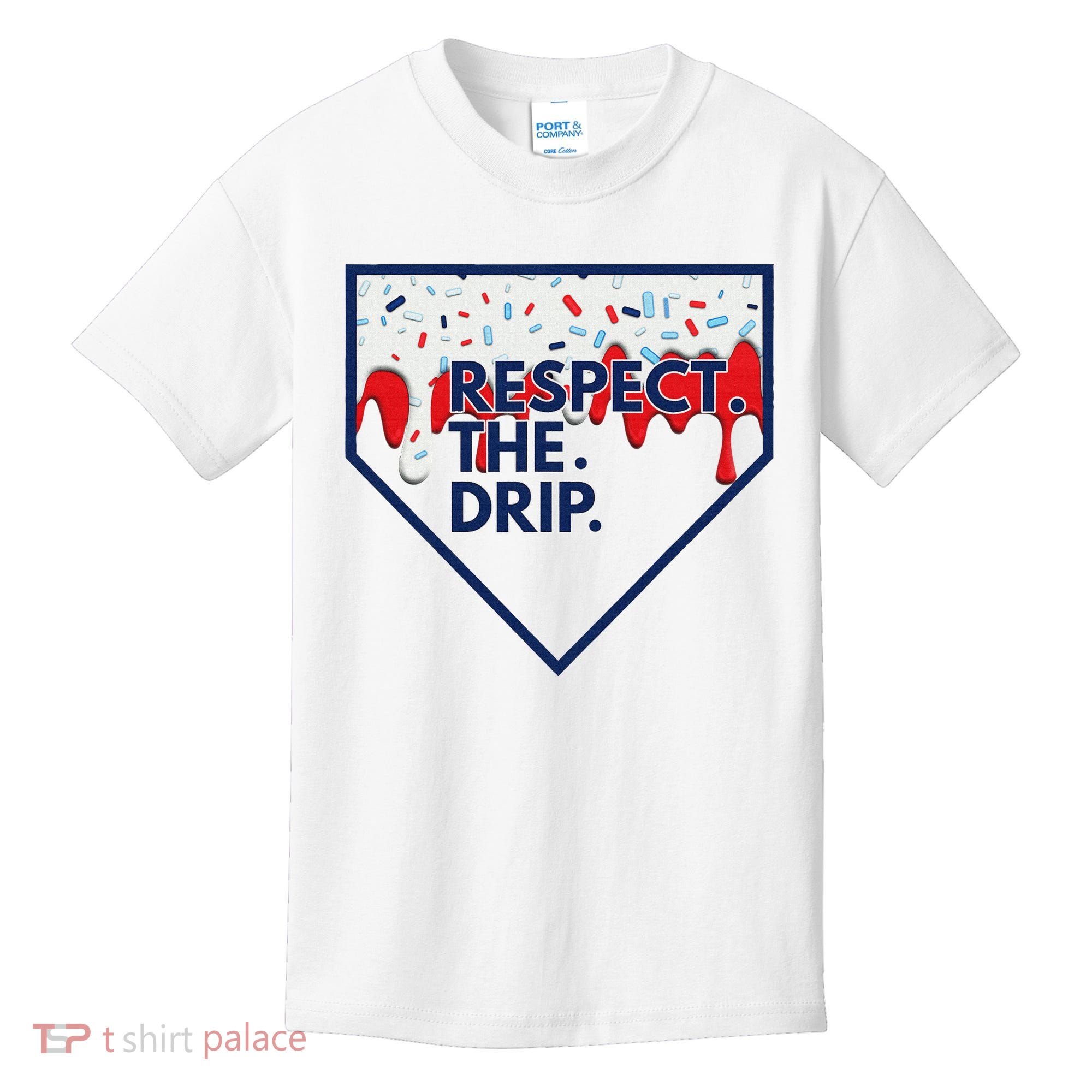 B.A.S.E.B.A.L.L Home Plate Drip For Ice Cream Spinkle Kids T-Shirt
