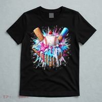 Baseball Home Plate Drip Ice Cream Spinkle Baseball Home Plate Ice Cream Drip Fun Sports Lover  T-Shirt thumb 5
