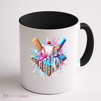 Baseball Home Plate Drip Ice Cream Spinkle Baseball Home Plate Ice Cream Drip Fun Sports Lover  Coffee Mug thumb 1