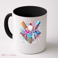 Baseball Home Plate Drip Ice Cream Spinkle Baseball Home Plate Ice Cream Drip Fun Sports Lover  Coffee Mug thumb 0