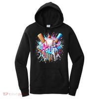 Baseball Home Plate Drip Ice Cream Spinkle Baseball Home Plate Ice Cream Drip Fun Sports Lover  Women's Hoodie thumb 0