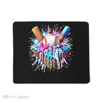 Baseball Home Plate Drip Ice Cream Spinkle Baseball Home Plate Ice Cream Drip Fun Sports Lover  Mousepad thumb 0