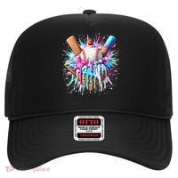 Baseball Home Plate Drip Ice Cream Spinkle Baseball Home Plate Ice Cream Drip Fun Sports Lover  Hat thumb 0