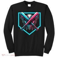 Baseball Home Plate Drip Boys Baseball Bat Baseball Drip Sweatshirt thumb 0