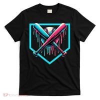 Baseball Home Plate Drip Boys Baseball Bat Baseball Drip T-Shirt thumb 0