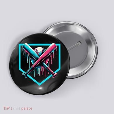 Baseball Home Plate Drip Boys Baseball Bat Baseball Drip Button